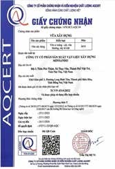 Chứng nhận hợp chuẩn vữa xây trát