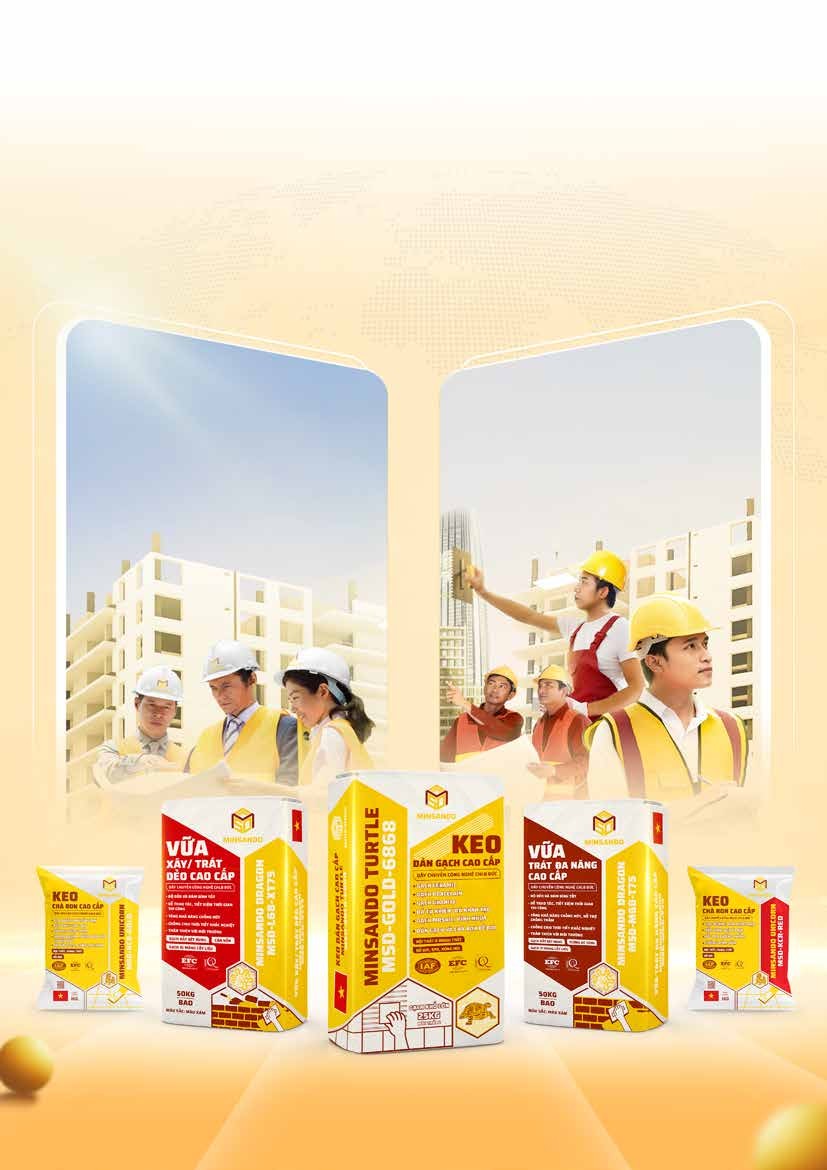 Bộ sản phẩm vật liệu xây dựng Minsando tại công trình
